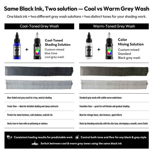 HAWINK Tattoo Ink Set 1OZ 14 Colors Ink and 2 Color Mixing Solution Upgraded Version Tattoo Supply TI205-30-16