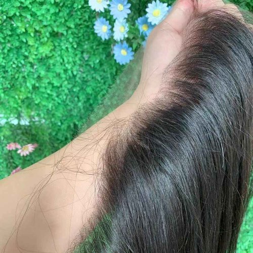 Savasana 13x4 Lace Frontal HD Human Hair Body Wave Pre Plucked with Baby Hair for Black Women Skin Like Brazilian Virgin Natural Black 18 Inch