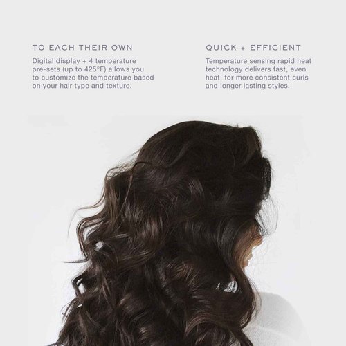 Kristin Ess Hair 1 1/4 Inch Rotating Curling Iron Pivot Wand for Beach Waves - Dual Voltage + Auto Shut Off - Long Barrel Salon Professional Hot Tool Curling Iron - Rotate + Spin to 90 Degrees