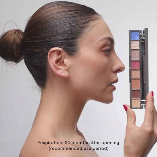 SARELLY, La Mil Sombras Palette, 8 Shades & 4 Finishes, with Mirror and Makeup Brush, Sarelly Creative Lab