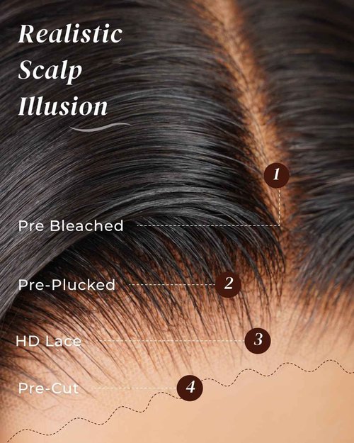 Arabella 6x6 Wear and Go Glueless Wig 12a Glueless Wigs Human Hair Pre Plucked Pre Cut Loose Body Wave Only Middle Part Lace Front Wigs Human Hair 100% Pre Bleached Knots Wig (20inch, 6X6 Body Wave)