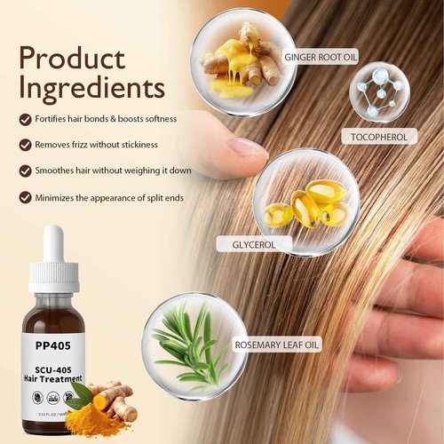 Vincofoo PP405 Hair Treatment | SCU-405 | Anti-Hair GLoss Serum | Strengthen Hair Roots | Quickly Absorbed & Non-greasy | PP405 Hair Oil for All Types