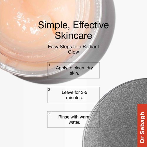 Dr Sebagh Deep Exfoliating Mask (1.7 fl oz) - Gentle Exfoliating for Sensitive Skin - Lactic Acid Detox Face & Pore Cleansing - Anti-Aging Skin Mask for Radiance & Renewal