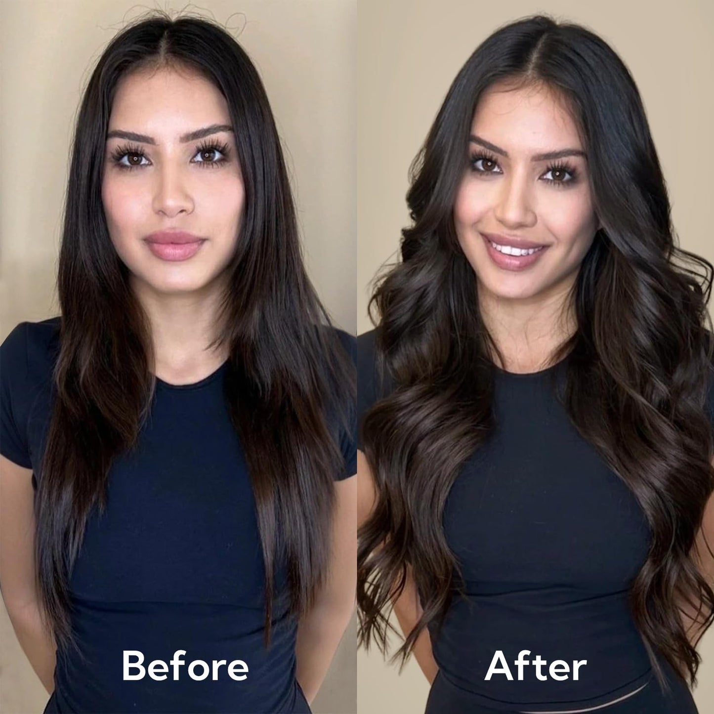 HOTBANANA Tape in Hair Extensions, 18 Inch 40pcs 100g Balayage Natural Black to Chestnut Brown Straight Remy Human Tape Hair Extensions