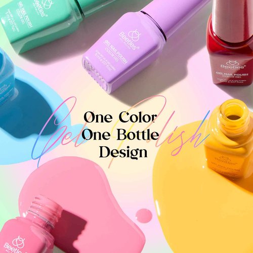 Beetles Gel Nail Polish Kit with U V Light - One Color One Bottle 35 Colors Mood Mosaic Collection Nail Polish Kit 68 Pcs Gifts for Women Girls with Top Base Coat Beauty Must Have DIY Salon Set