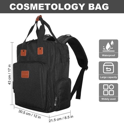 NADAENMF Barber Case Bags Backpack for Clippers and Supplies, Large Hairstylist Traveling Bag Hair Stylist Travel Bag Cosmetology Bag Cosmetic Tools Bags