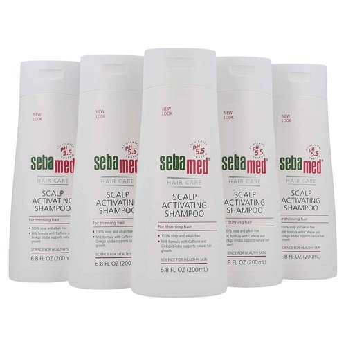 Sebamed Anti Hair Loss Scalp Activating Shampoo for Thinning Hair Supports Natural Hair Growth Helps Fight Hair Loss Dermatologist Recommended 6.8 Fluid Ounces (200 Milliliters) Pack of 5