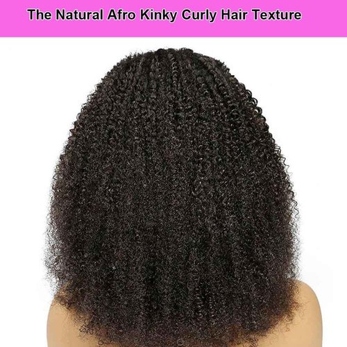 Domiso 13x6 Lace Front Wigs Human Hair Afro Wig 200% Density Afro Kinky Curly Transparent Lace Frontal Wigs for Women Glueless Wigs Human Hair Knots Bleached Pre Plucked with Baby Hair 16 Inch
