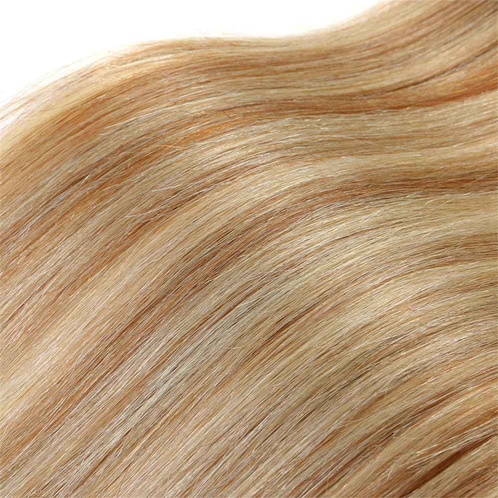 26 28 30 inch P27/613 Blonde Human Hair Bundles Blonde Straight Human Hair Bundles Brazilian Virgin Hair Two Tone #613 Blonde Mixed With #27 Hair Extensions