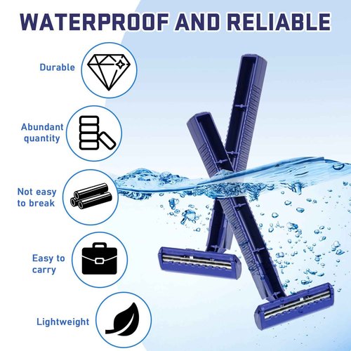 Chumia Twin Blade Razors for Men Stainless Steel Disposable Razors Men Bulk Plastic Shavers Multipurpose Portable Manual Disposable Shavers for Bathing Hotel Travel(600 Pieces)