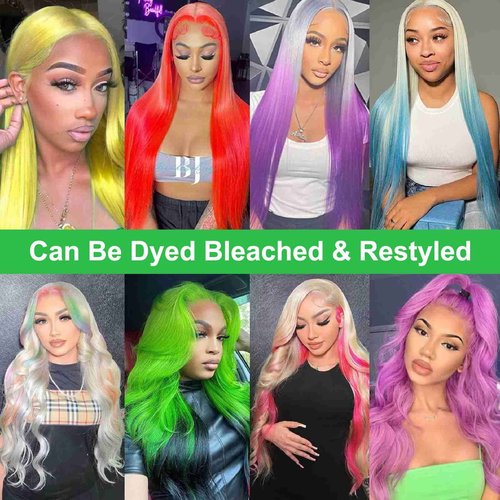 DUGPOB 30 Inch 613 13x6 Lace Front Wig Human Hair Straight Blonde Wigs Human Hair 613 Wigs Lace Frontal 13x6 HD Lace Wigs Straight Pre Plucked Human Hair Blonde Wig for Women