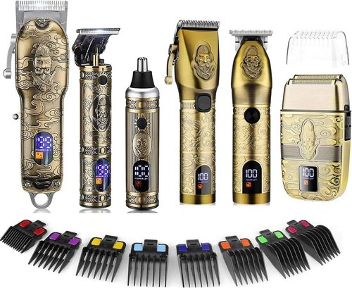 Suttik Professional Hair Clippers for Men & Electric Shavers Razor & Beard Trimmer Hair Trimmer for Men Haircut, Cordless Men's Hair Cutting Kit Barber Clippers and Trimmers Set