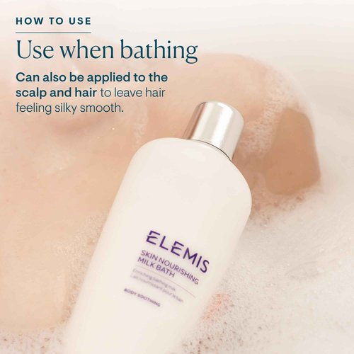 ELEMIS Skin Nourishing Milk Bath 400ml – Softening Body Cleanser for Dry Skin, Gently Moisturizes & Soothes with Milk Protein & Oat Extract