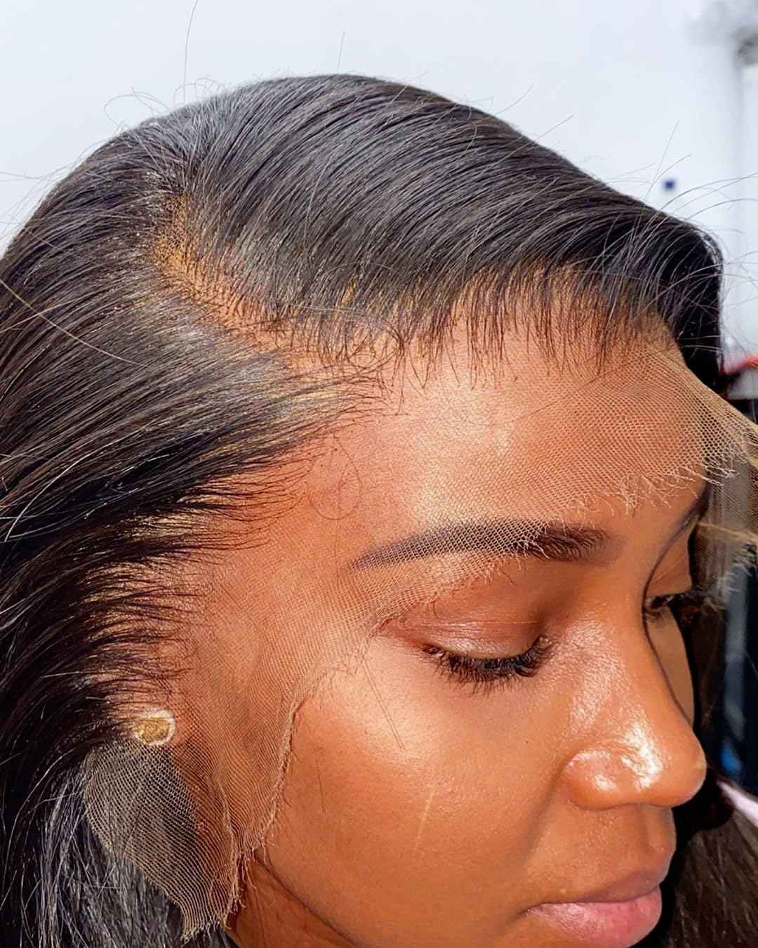 IDN Beauty Skinlike Real HD 13x4 Lace Frontal Straight 14 Inch Bleached Single Knots Ultra-thin Closure Virgin Human Hair 0.1 mm Pre Plucked Hairline