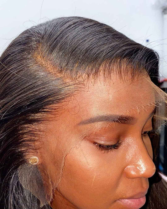 IDN Beauty Skinlike Real HD 13x4 Lace Frontal Straight 14 Inch Bleached Single Knots Ultra-thin Closure Virgin Human Hair 0.1 mm Pre Plucked Hairline