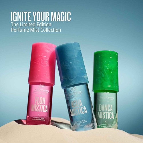 Sol de Janeiro Limited Edition Perfume Mist Travel Size Bundle | Agua, Flor, and Danca Mistica | 3 pc set - 3.0 fl oz/90 ml