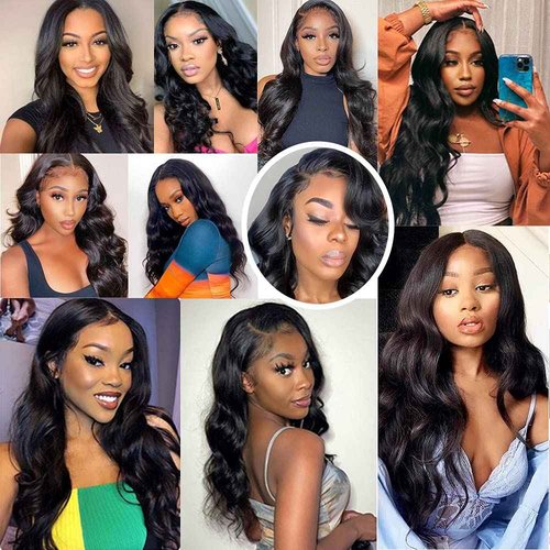 UDesire 12A Body Wave Bundles Human Hair(18 20 22inch) 100% Unprocessed Human Hair 3 Bundles Body Wave Brazilian Hair Bundles Weave Natural Black Color