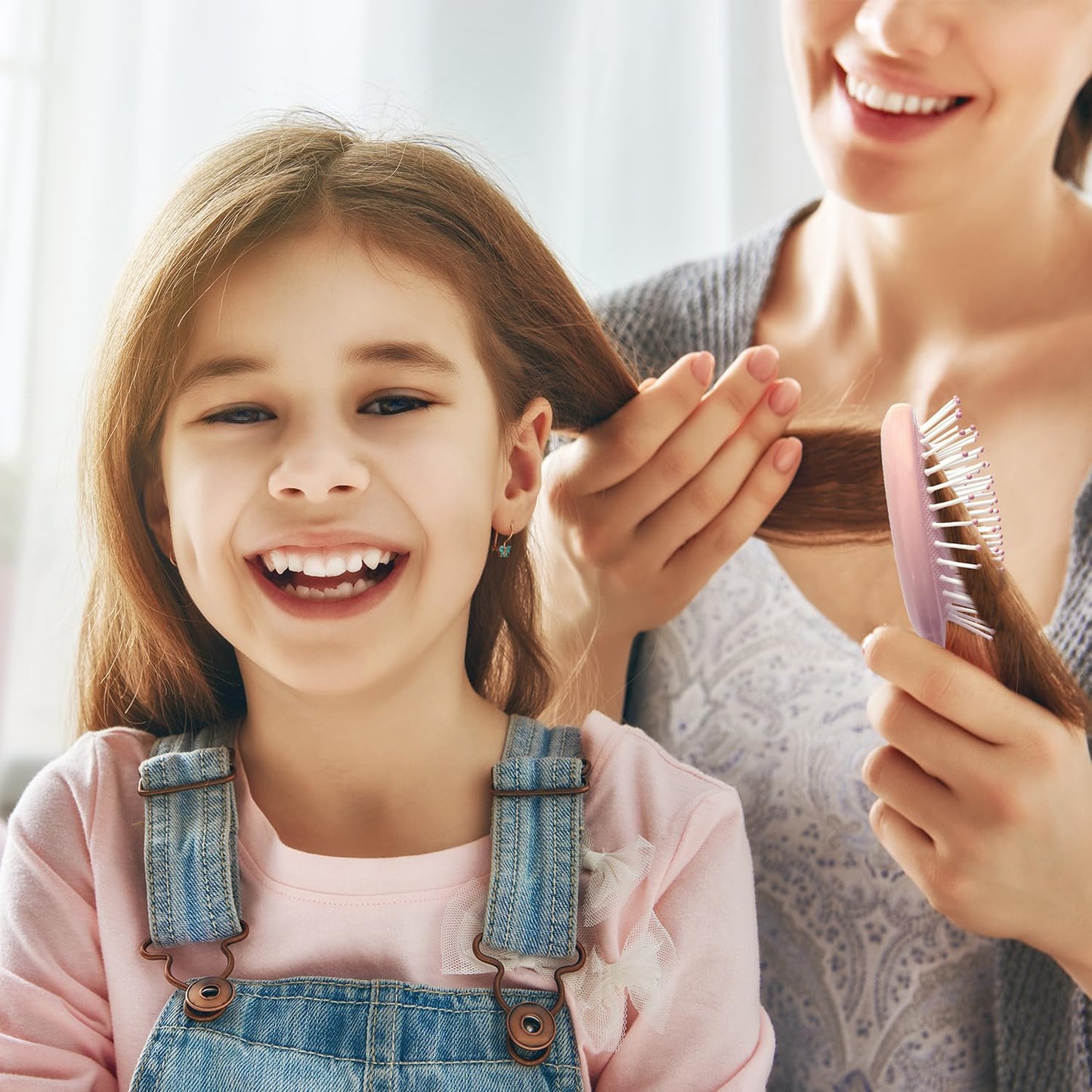 112 Pieces Mini Hair Brush, Detangling Hair Combs Set, Include 56 Travel Mini Brush for Hair 56 Fine Wide Hair Combs Wet Dry Hair for Girls Women Boys Men