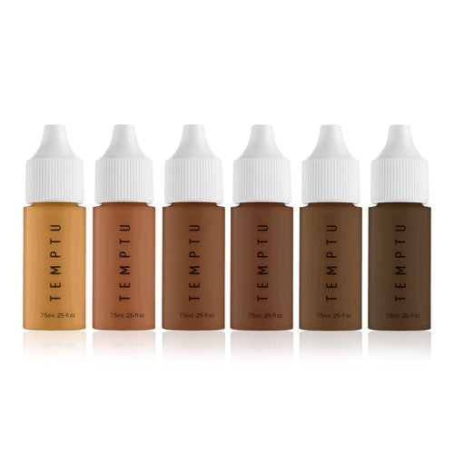 TEMPTU SilkSphere Airbrush Foundation: Long-Lasting Liquid Makeup, Medium-Full Coverage | 4-In-1 Formula Foundation, Primer, Concealer & Corrector | Luminous, Dewy Finish | Tan/Deep | .25 Fl Oz