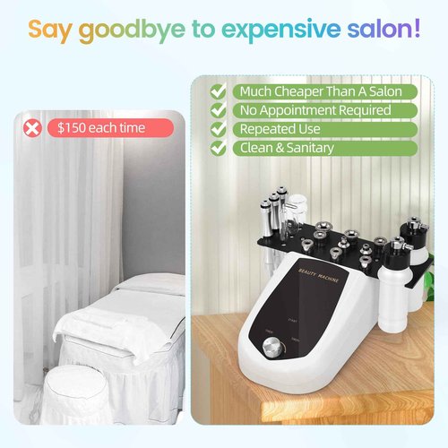 Diamond Micro-Derma-Dermabrasion Machine, 3 IN 1 Dermabrasion Facial Machine 0-68cmHg Suction Power, Professional Diamond Glow Facial Machine with Spray Kit, Home Use Facial Skin Care Equipment