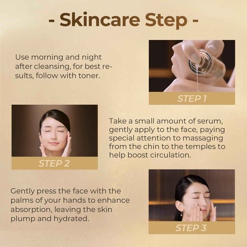 CHANDO HIMALAYA Gold Diamond Multi Anti-aging Serum (50ml/1.69oz) - Moisturizing Facial Essence Serum for Visible Correction of Anti Aging Signs & Wrinkle with Tri-Peptide, Hyaluronic Acid, Panthenol