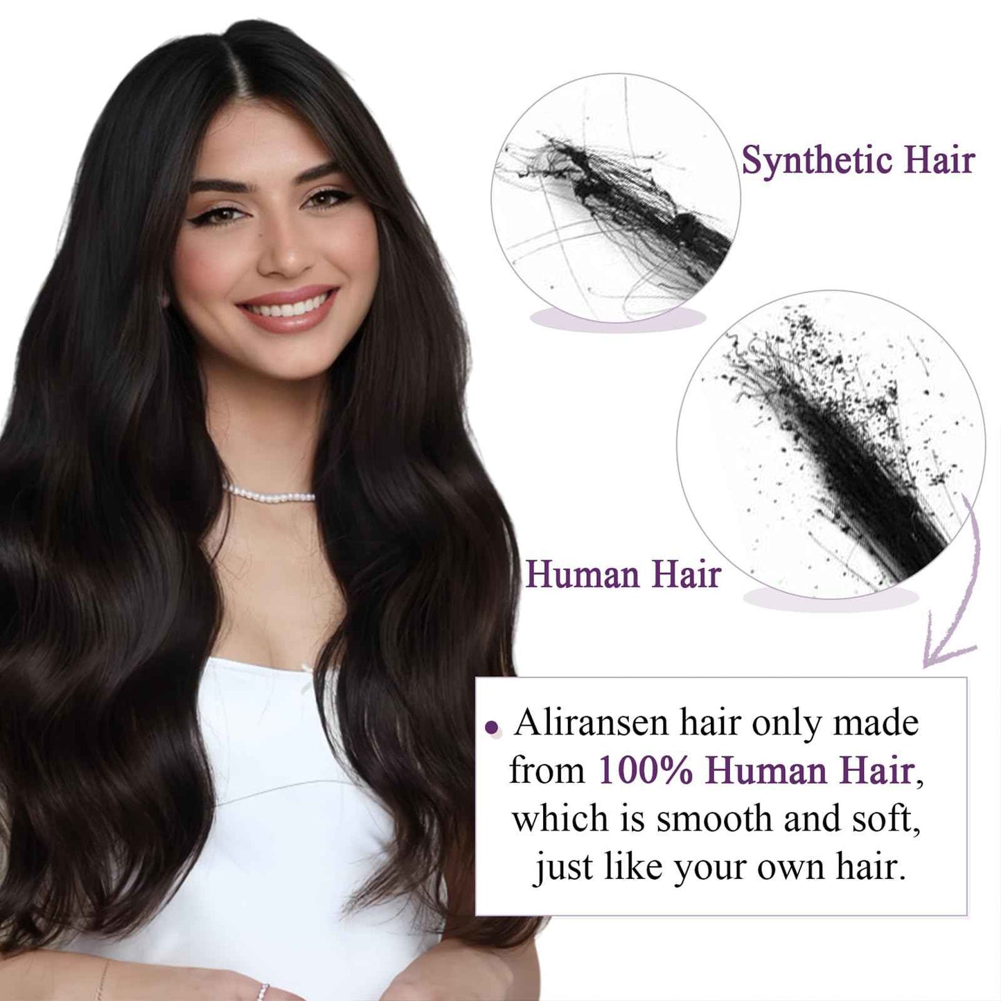 Human Hair Clip in Extensions #2 Dark Brown Clip in Hair Extensions Real Human Hair Straight Clip ins Extensions for Women 18 Inch 85g 7Pcs Easy to Styling