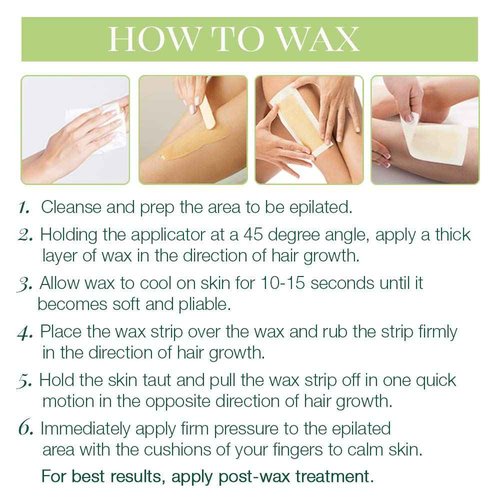 Clean + Easy Mini Pot Waxing Kit for Women - Soft Wax with Wax Warmer for Hair Removal, Body, Facial Hair & Sensitive Skin, Includes Muslin Strips & Sticks, 120 V