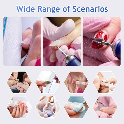 BOMOQING Rechargeable Nail Dust Collector, Professional Dust Collector Nail Tech with LED Display, Powerful Adjustable Nail Dust Cleaner Machine for Acrylic Nail Polishing & Salon use