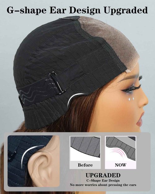 5X5 Glueless Wigs Human Hair Pre Plucked Pre Cut Chocolate Brown Lace Front Wig 24 Inch 5x5 Wear and Go Glueless Lace Closure Wig Body Wave Reglular HD Lace Front Wigs 4# Brown Colored Wig