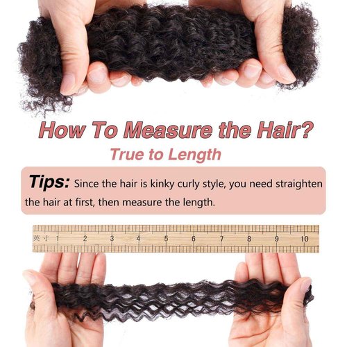Afro Kinkys Bulk Human Hair for Twist Braiding Mini Braids Locs Dreadlock Extensions Afro Kinky-Curly Human Braiding Hair Bundles For Men Women Kids 20 Inch 4 Bulks 120g 1B Natural Black Easy to Braid
