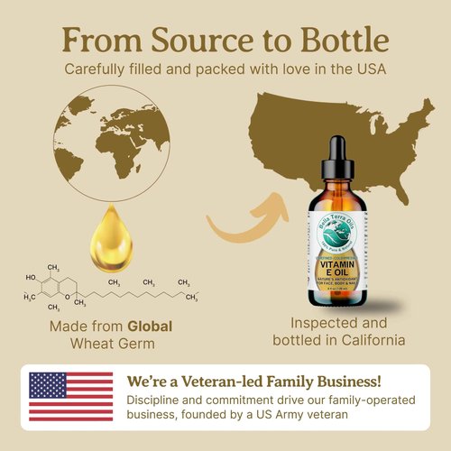 Bella Terra Oils - Organic Vitamin E Oil 16 oz - Premium D-Alpha Tocopherol Extract, Packed with Essential Nutrients & Fatty Acids, Elevate Your Skincare Ritual