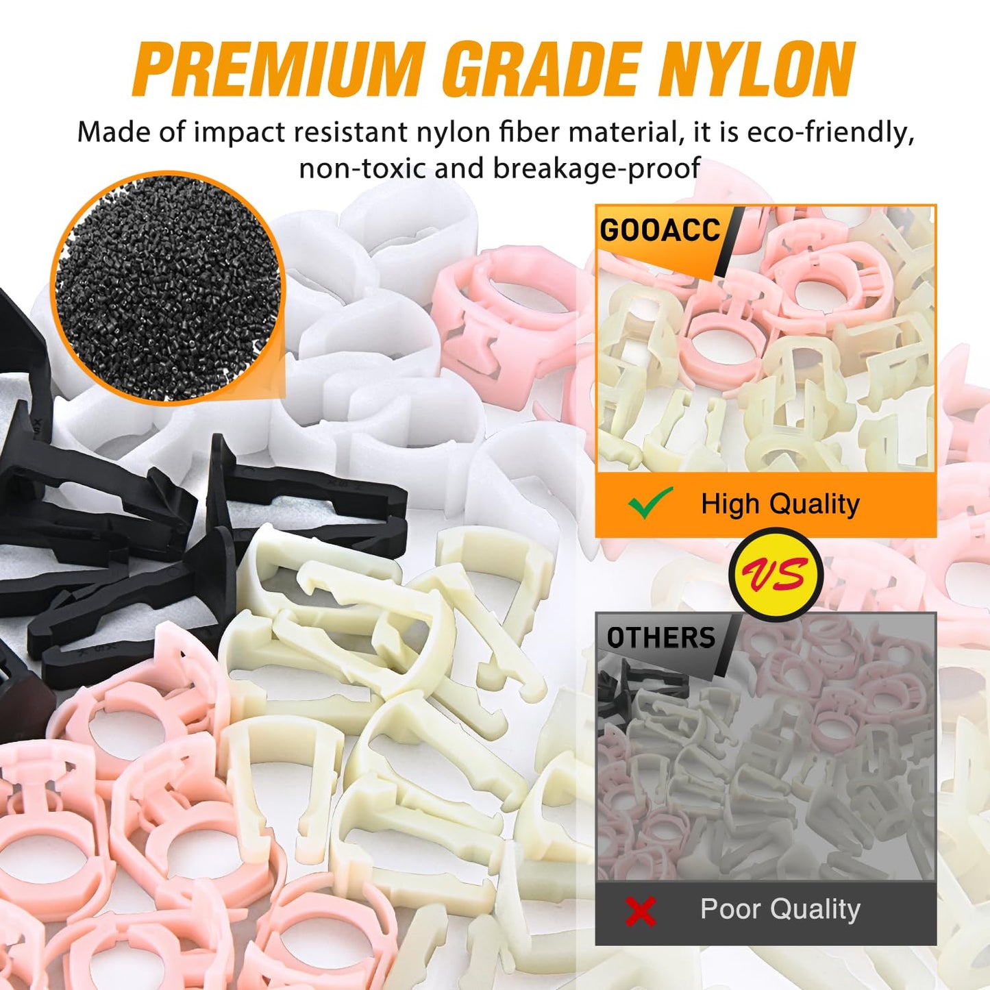 GOOACC 70Pcs Fuel Line Retaining Clips Assortment Kit 3/8" 5/16" Fuel Line Hose Pipe Retainer Clip Compatible with Ford GM