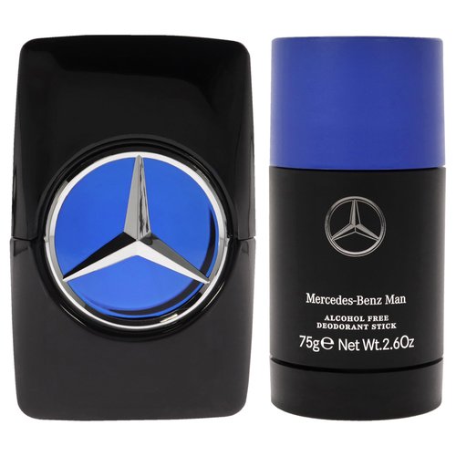 Mercedes-Benz Man Intense Giftset - EDP Spray and Deodorant Men for Everyday Wear - Alcohol-Free Deodorant Stick - Woody Spicy Mens Cologne - 2 pc