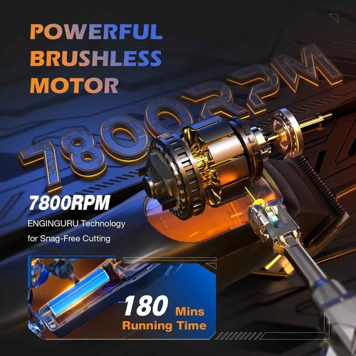 Professional Hair Clippers for Men- High Torque Brushless Motor with Diamond-Like Carbon Coating Ceramic Blade, Mens Cordless Hair Clippers Set for Barbers with Charging Base