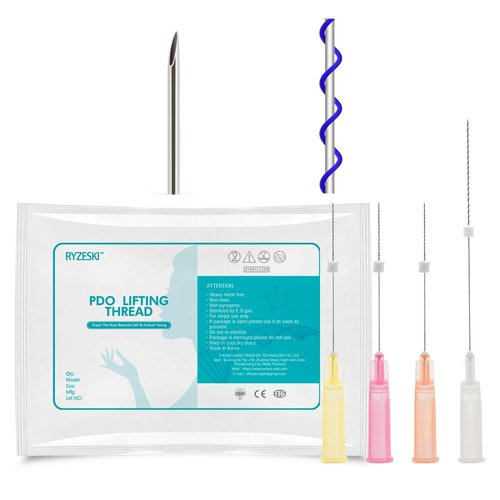 RYZESKI PDO Screw Thread, Lift Face Tip Screw Threads, PDO Threads Face Lifting Face & Whole Body (100PCS-29G*38mm)