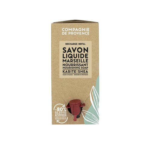 Compagnie de Provence Savon de Marseille Nourishing Liquid Soap, Karite (Shea Butter), 101.4 Fl Oz Eco Refill