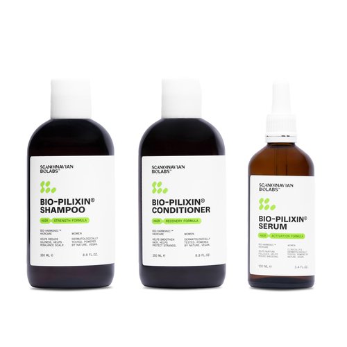 Scandinavian Biolabs Bio-Pilixin® Routine For Women | Helps with Hair Shedding, Nurtures Hair Follicles, Enhances Hair Strength, Repairs Damaged Hair, Clinically Tested, Dermatologically Approved