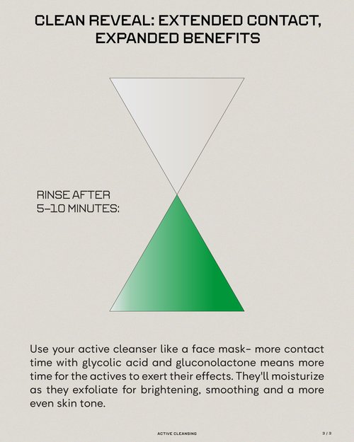 Clean Reveal, Brightening Glycolic + PHA Gel Cleanser Hydrates & Gently Exfoliates with Aloe and Provitamin B5, Smooths Texture & Clears Pores - 4.9 fl oz