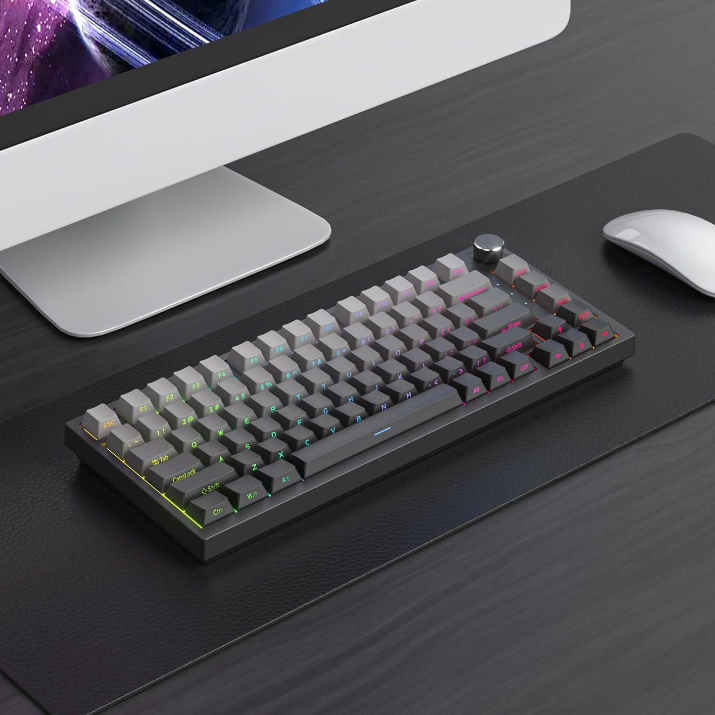 129 Keys PBT Keycaps Dye-Sublimation Keycap XDA Profile Custom Keycaps Anime Keycap Set for 60% 75% 100% MX Switches Mechanical Gaming Keyboard(Peach Cat)