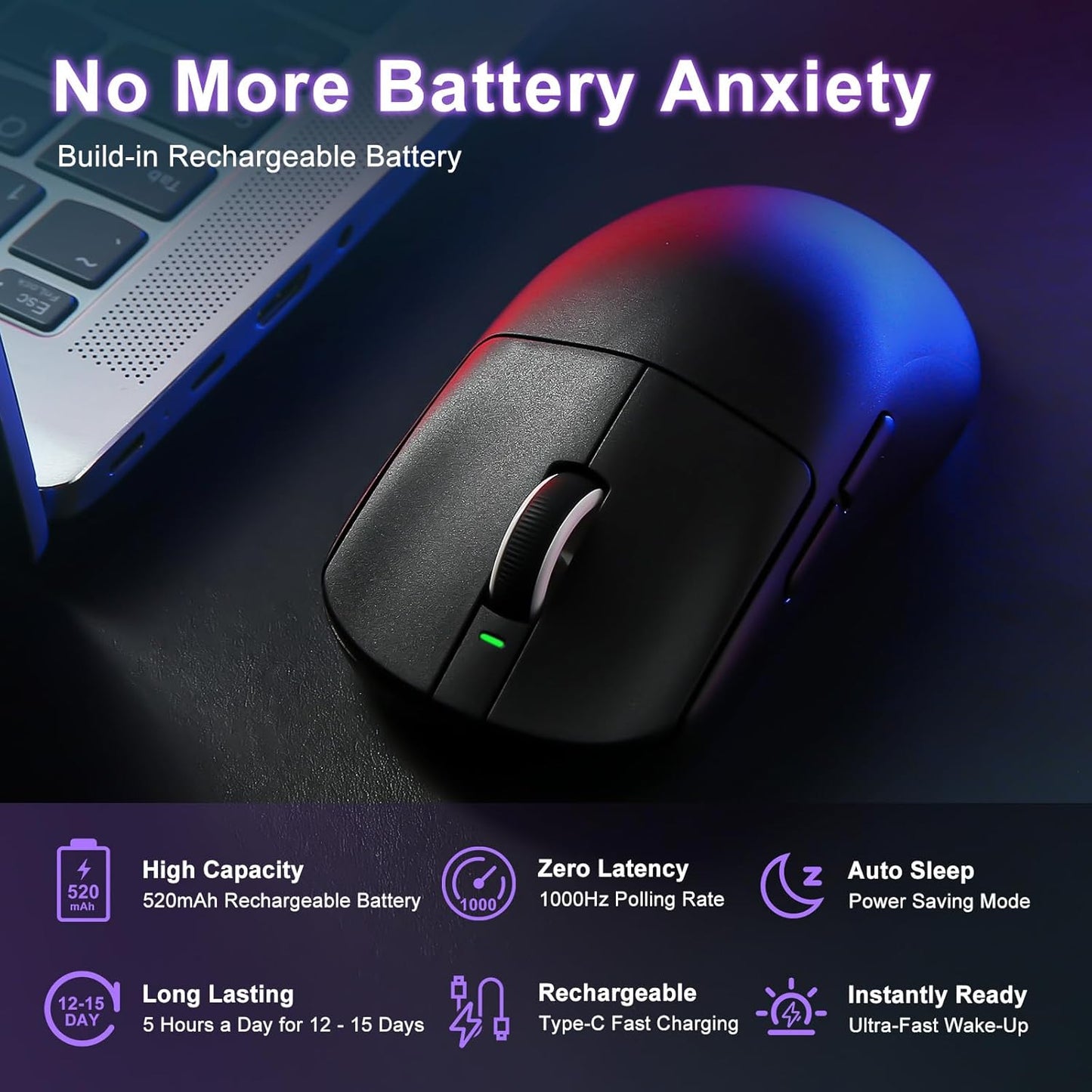 AJAZZ AK980 Wireless Keyboard with Smart Display & Knob,R1 SE+ Gaming Mouse, 18000 DPI