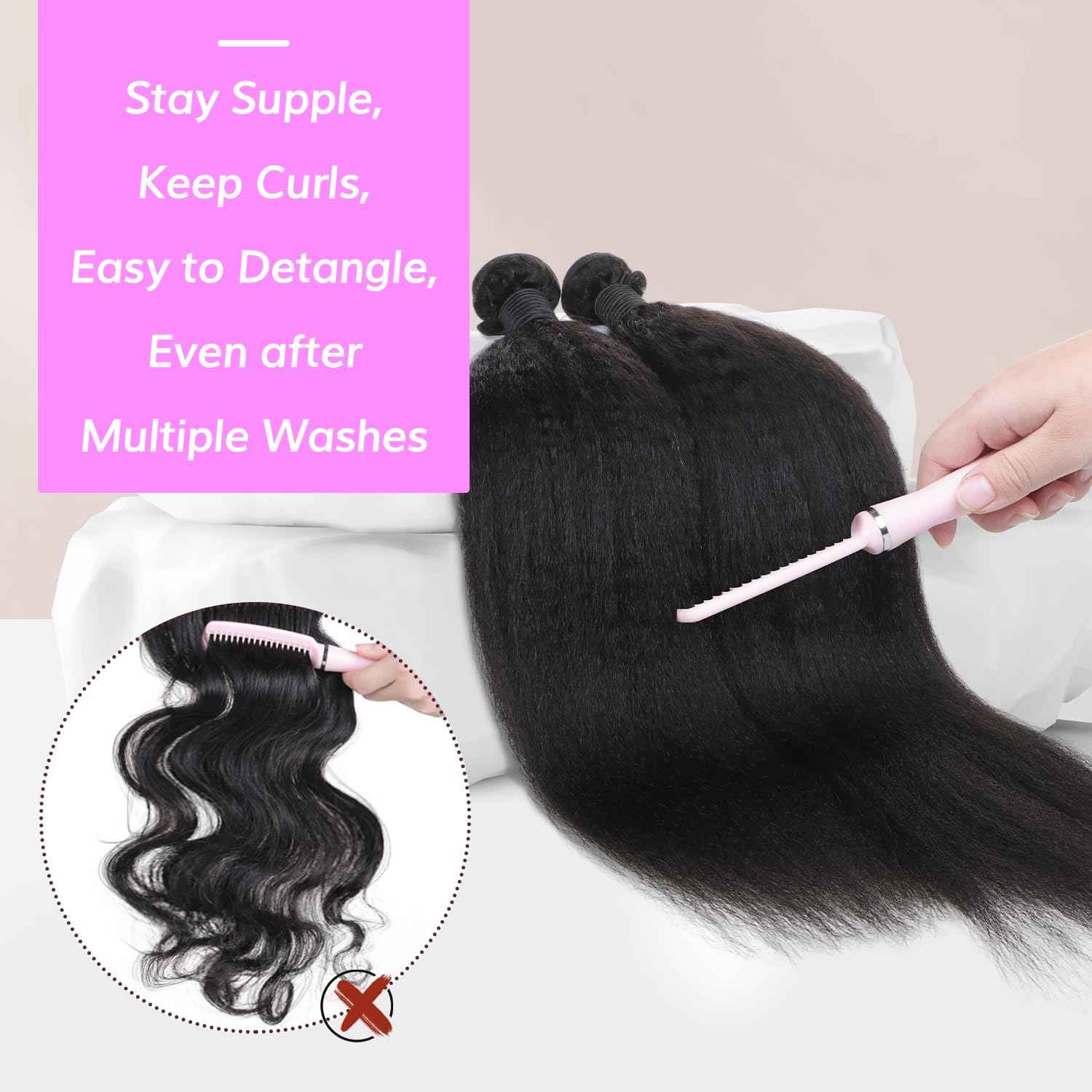 IDN BEAUTY 15A Cambodian Raw Human Hair Bundles Natural Black Weave Bundles Unprocessed Raw Hair Bundles Double Weft Full-Length Strands Full Thick Ends KS YK Human Hair 22 Inch