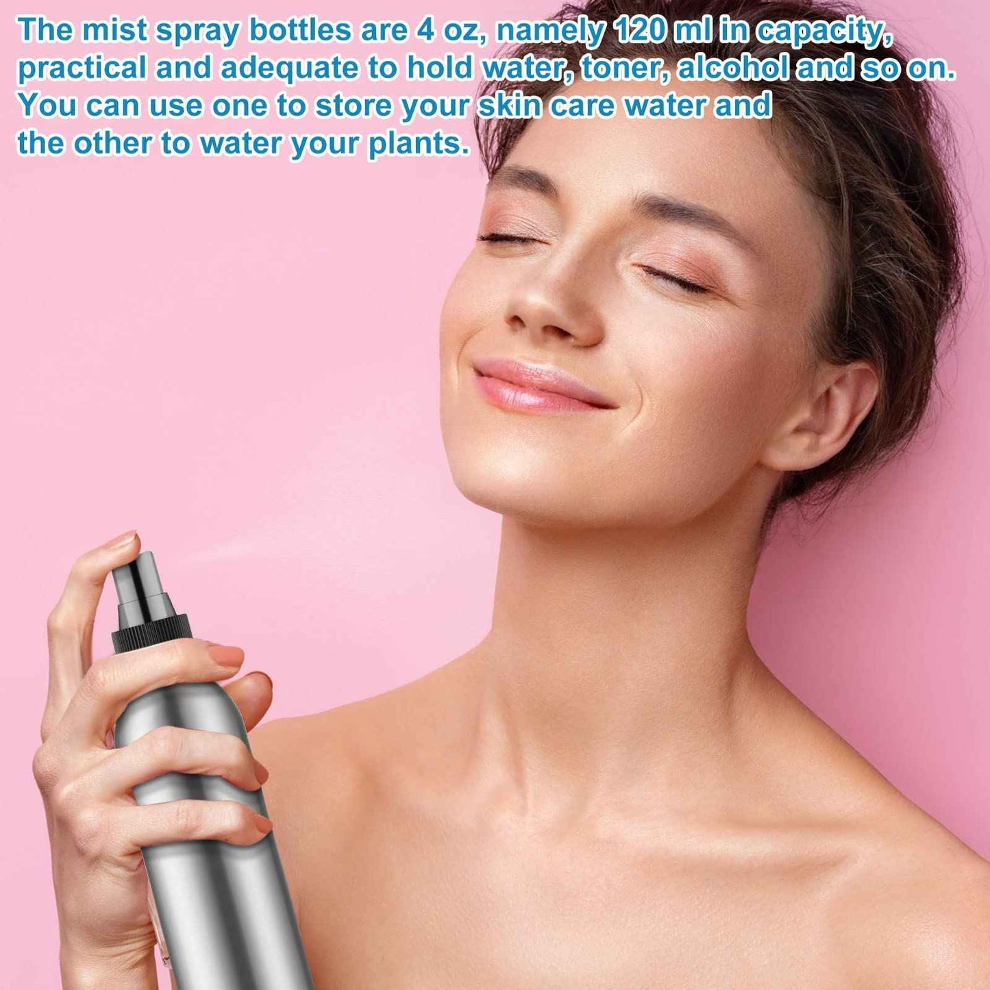 Irenare 24 Pcs Small Spray Bottles Aluminum Fine Mist Spray Bottles Bulk Metal Essential Oil Storage for Perfume Toner Liquid Refillable Pump Vials Atomizer Containers for Room Travel(8 Oz)