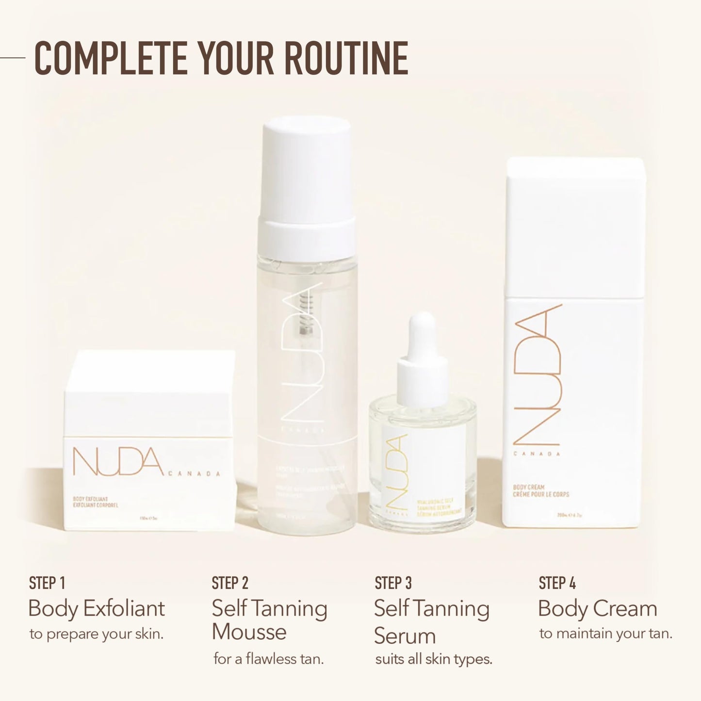 Nuda Cloudserum Hyaluronic Self Tanning Serum, Fast Drying, Streak Free Gradual Tan, Infused with Hyaluronic Acid, White Tea & Aloe Vera, Non-Transfer, Hydrating Sunless Tanner, Vegan, 1.0 Oz