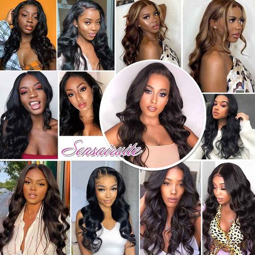 Body Wave Lace Front Wigs Human Hair Wide Lace 180 Density Human Hair Wigs 13x4 Human Hair Lace Front Wigs Pre Plucked 22 Inches Natural Color