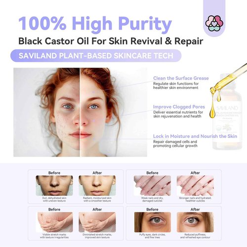 SAVILAND Professionl Nail Drill Kit & Jamaican Black Castor Oil for Hair Growth: Diamond Shiny | 35000RPM Electric Nail Drill Machine | Nail Drill Kit Professional Drill Bits Drill Nail File Buffer