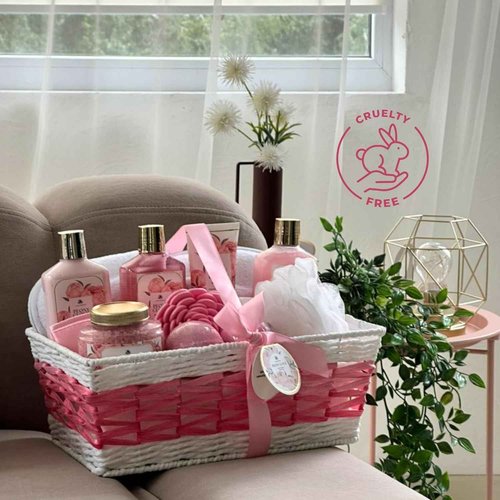 Spa Gift Basket for Women – Peony Cloud | 13-Piece Self Care Gift Set with Bubble Bath, Bath Bombs, Peony Diffuser, Lotion, Shower Gel, Bath Salt & More | Spa Gifts for Her, Birthday, Mother’s Day