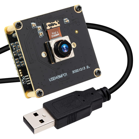 48MP Wide Angle USB Camera Module 200ms Fast Autofocus Webcam Board 100degree No Distortion Lens PC Camera Mini UVC USB2.0 Backup Cam UHD Second Webcamera 6000P Lightburn_Cam for Laser Engraver