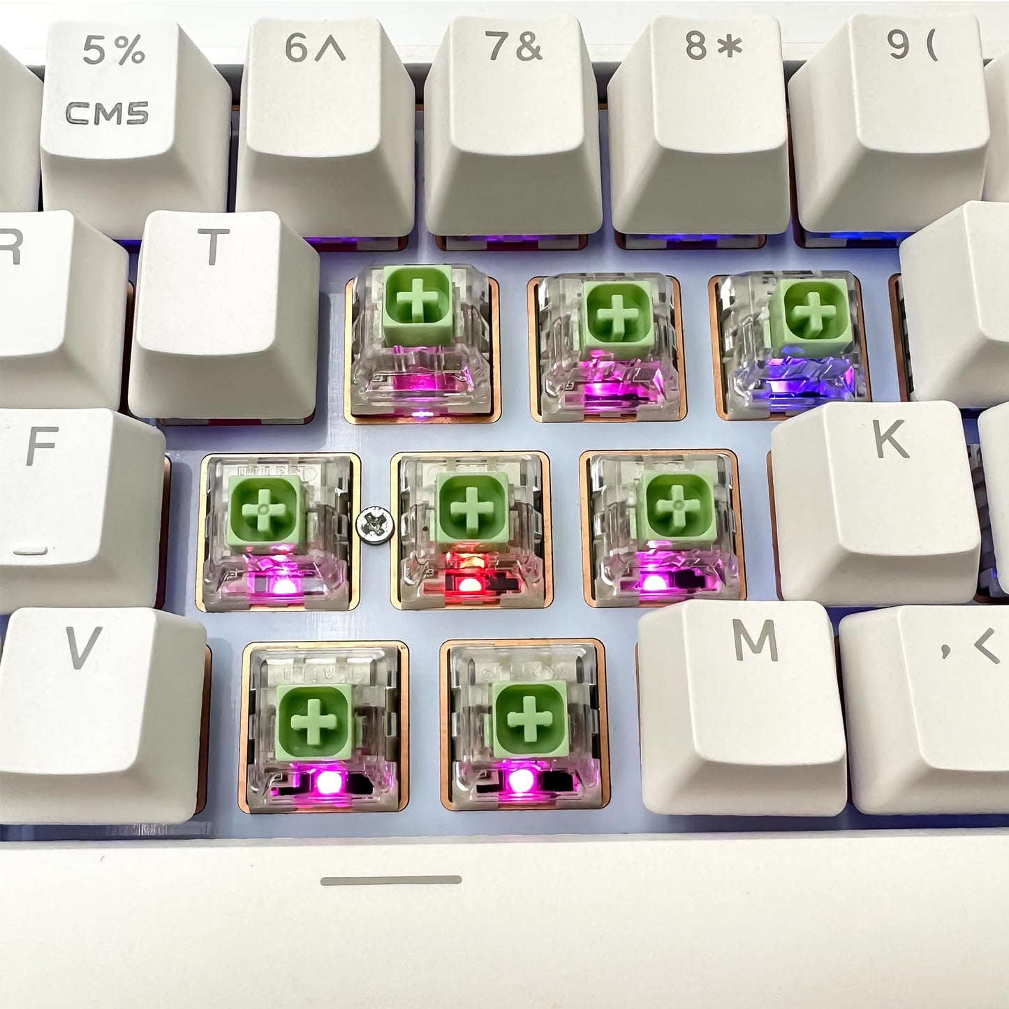 Zjmehty Kailh Box Jade Switches for Mechanical Gaming Keyboard,3-Pin 50gf Clicky/lubed/Dust&Waterproof Switches(90Pcs,Kailh Box Jade)