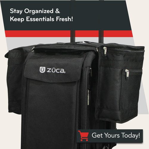ZUCA Beauty Caddy with Built-in Seat Cushion (Black)