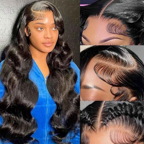 Body Wave Lace Front Wigs Human Hair Hd Lace Frontal Wigs Human Hair Pre Plucked For Women Natural Black Wig Glueless Body Wave Wig 18inch